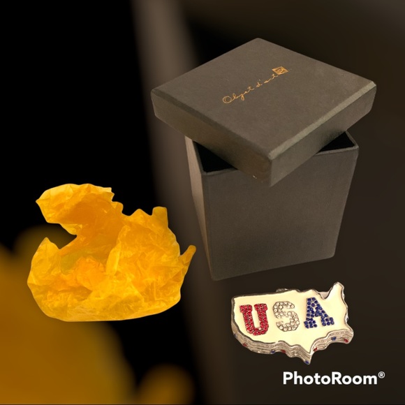 Work Of Art USA Trinket Red White Blue Pill Box - Picture 3 of 10